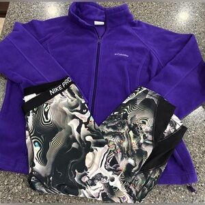 Womens NIKE PRO/COLUMBIA Leggings & Jacket, sz XXL